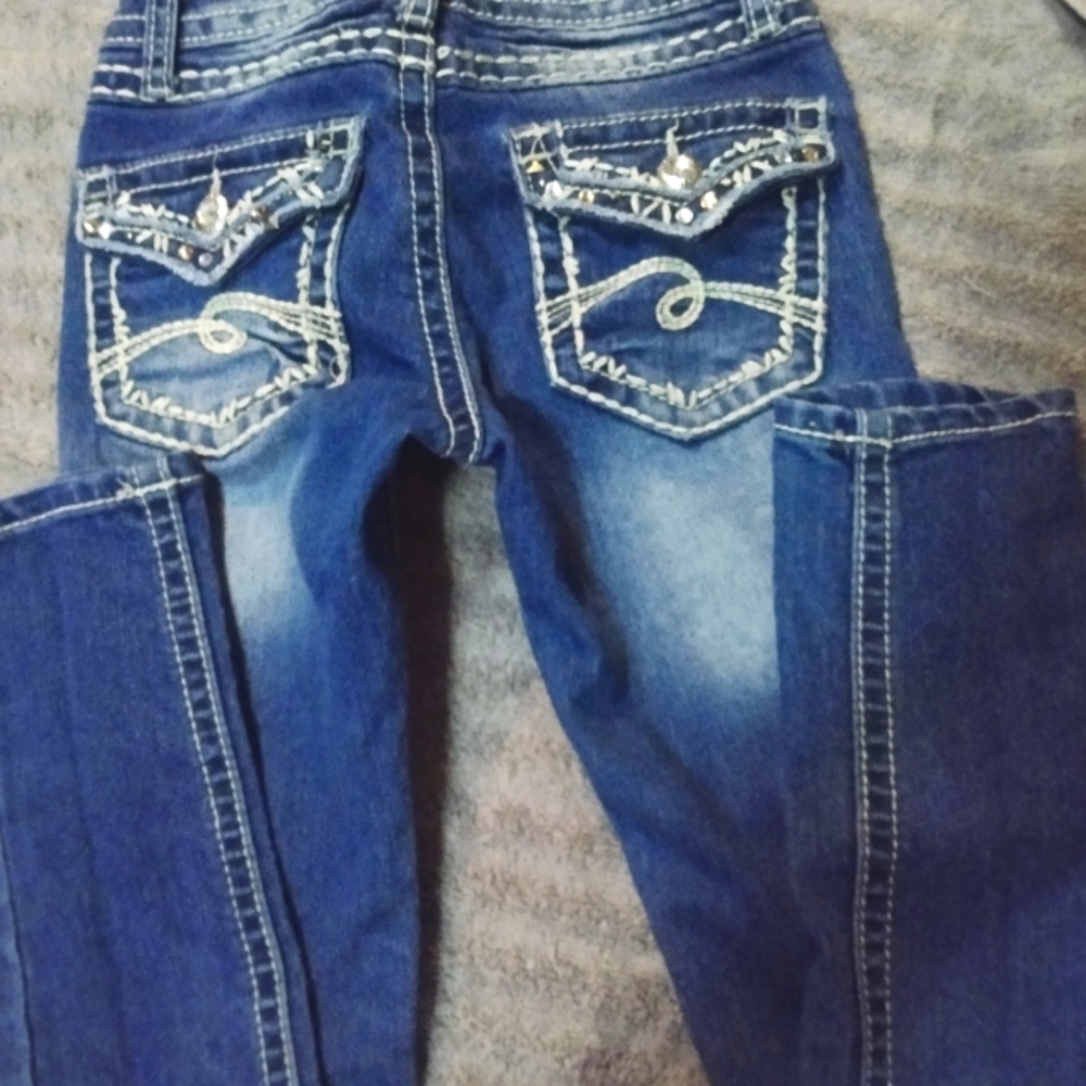 Girls size 10 Justice Bling skinny jeans